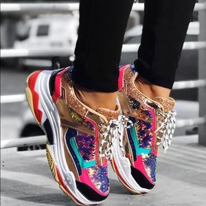 Sequin Sneakers Size 5.5